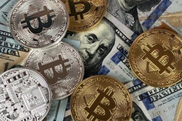 Blockchain - Round Silver and Gold Coins