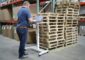person setting a warehouse management system